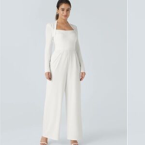 HALARA Elegant Cream Jumpsuit